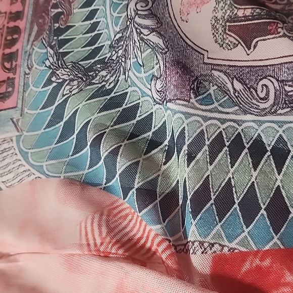 Bank Note Tatoos Nylon Mesh Crop Top M Long Sleeve Punk Goth Streetwear - Picture 6 of 8